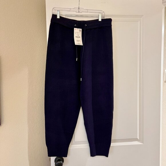 Zara Matching Set, Hoodie Sweater, Jogger Pants, Navy Blue, Knit - Picture 7 of 9